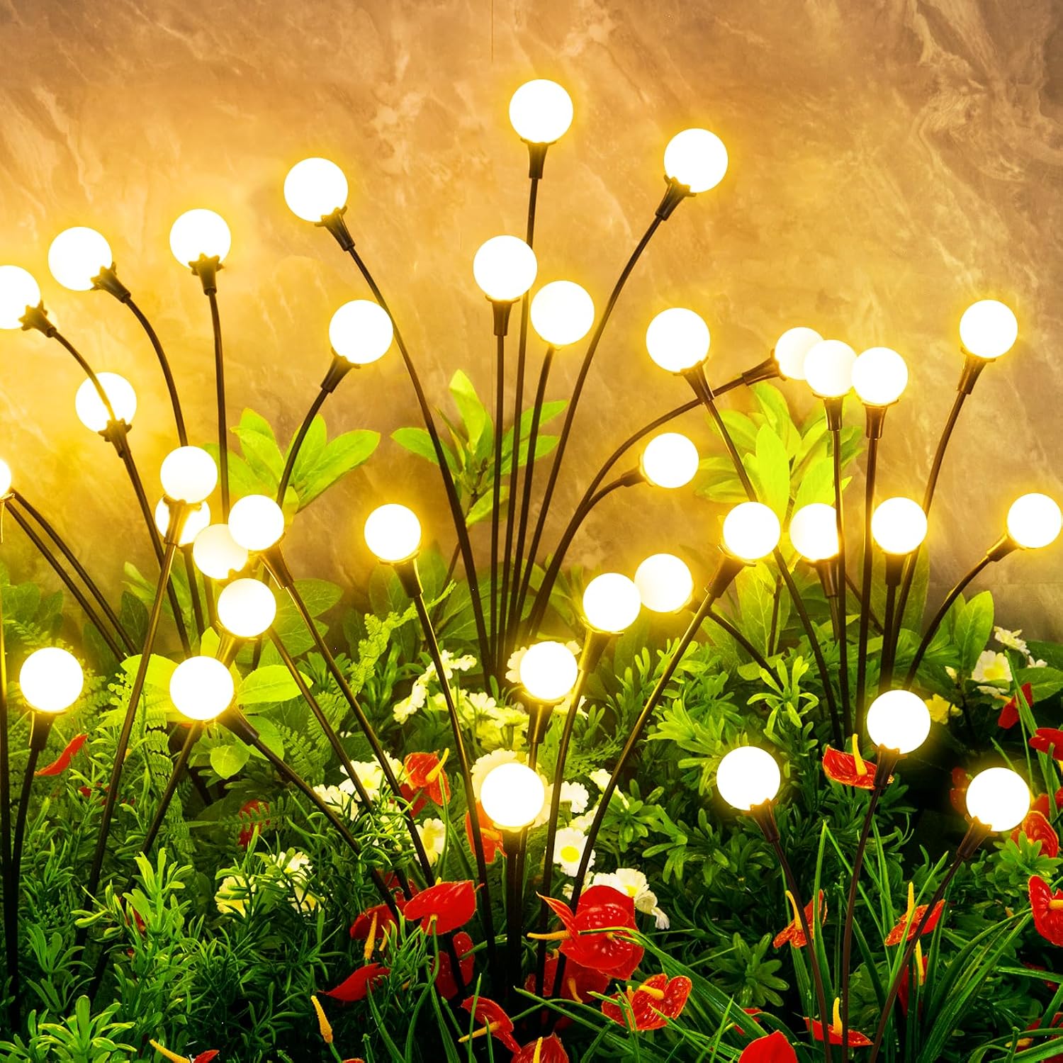 10-Pack Solar Firefly Lights