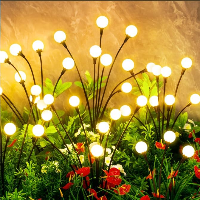10-Pack Solar Firefly Lights