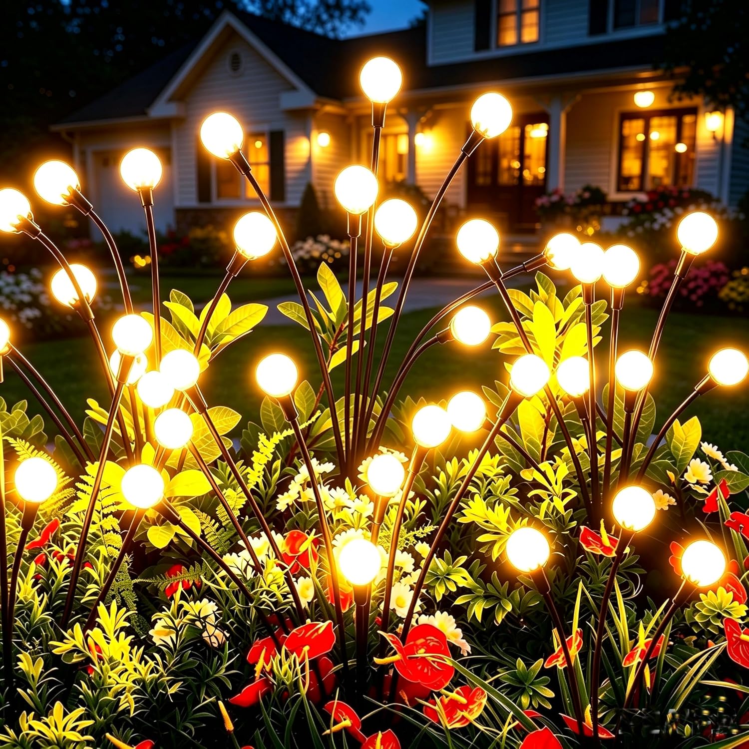 10-Pack Solar Firefly Lights