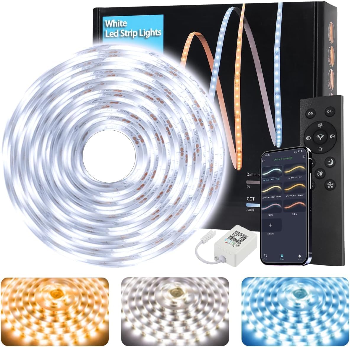 100 ft RGB LED Strip Lights with Remote