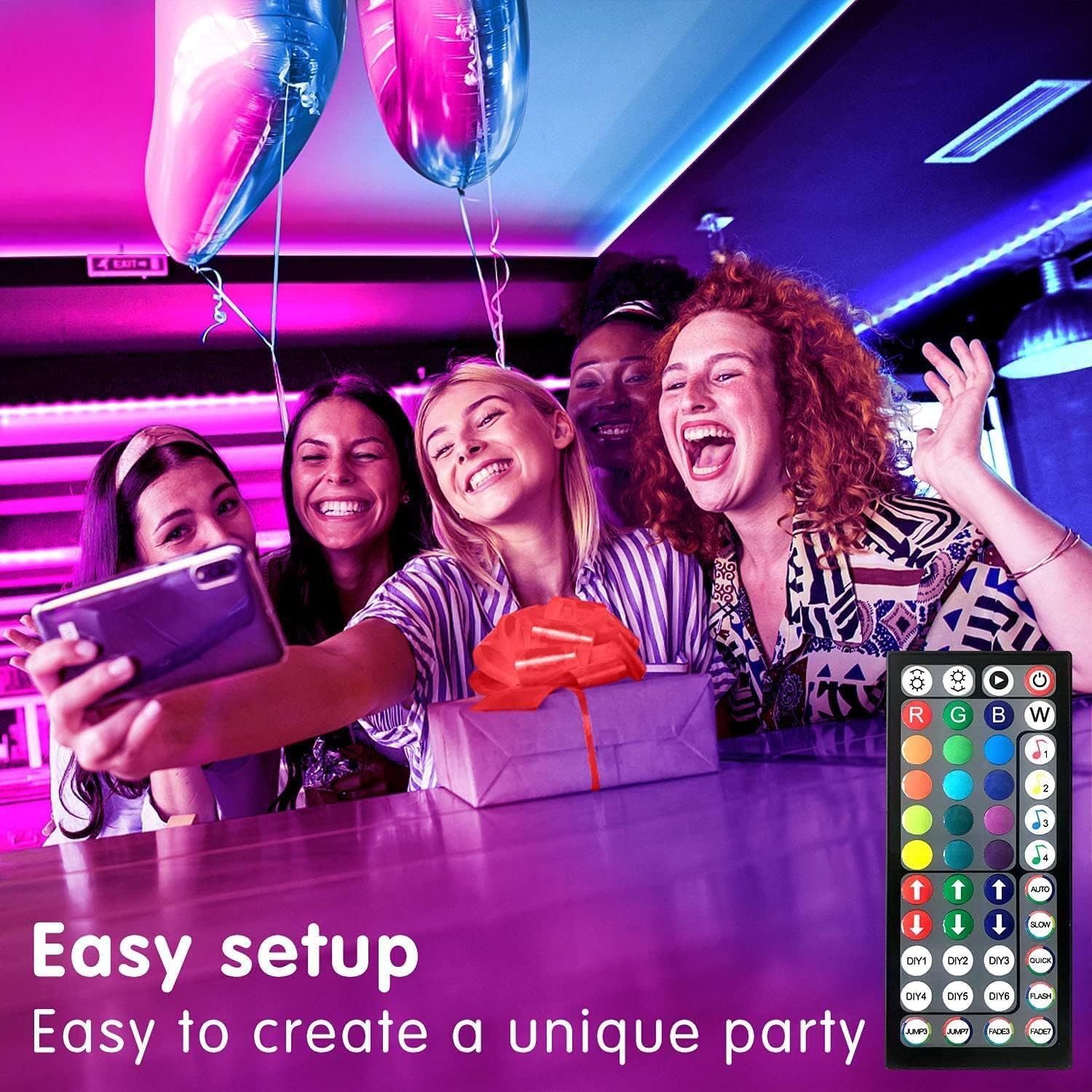 100 ft RGB LED Strip Lights with Remote