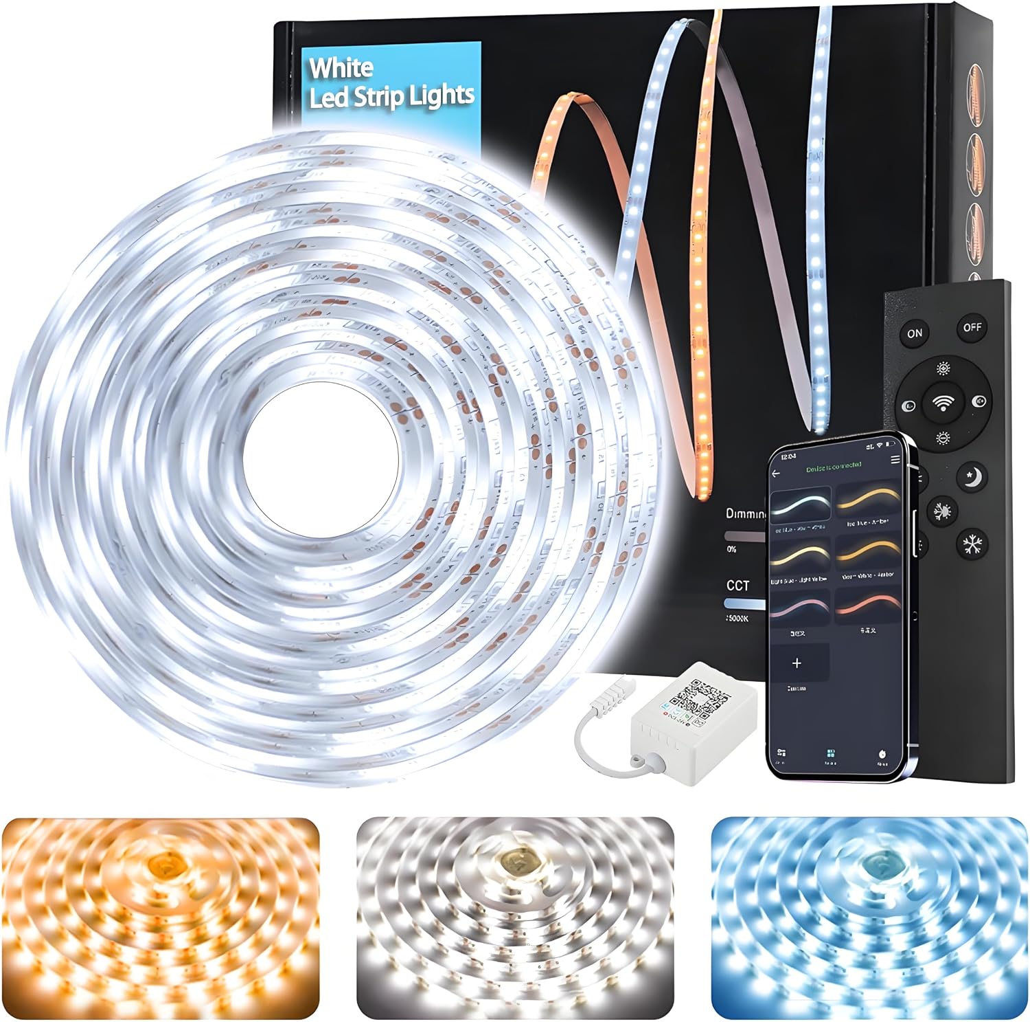 100 ft RGB LED Strip Lights with Remote