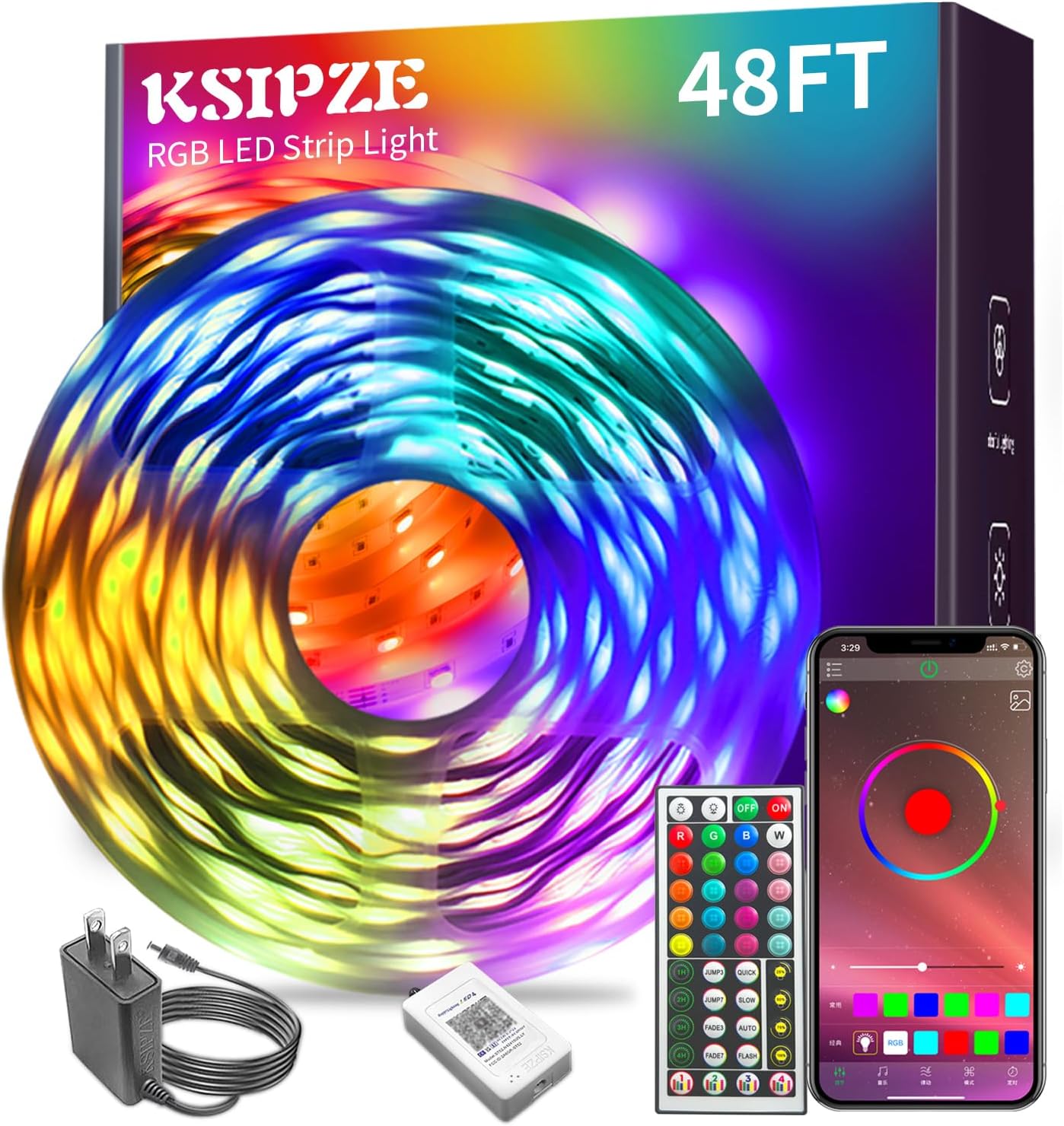 100 ft RGB LED Strip with App Control