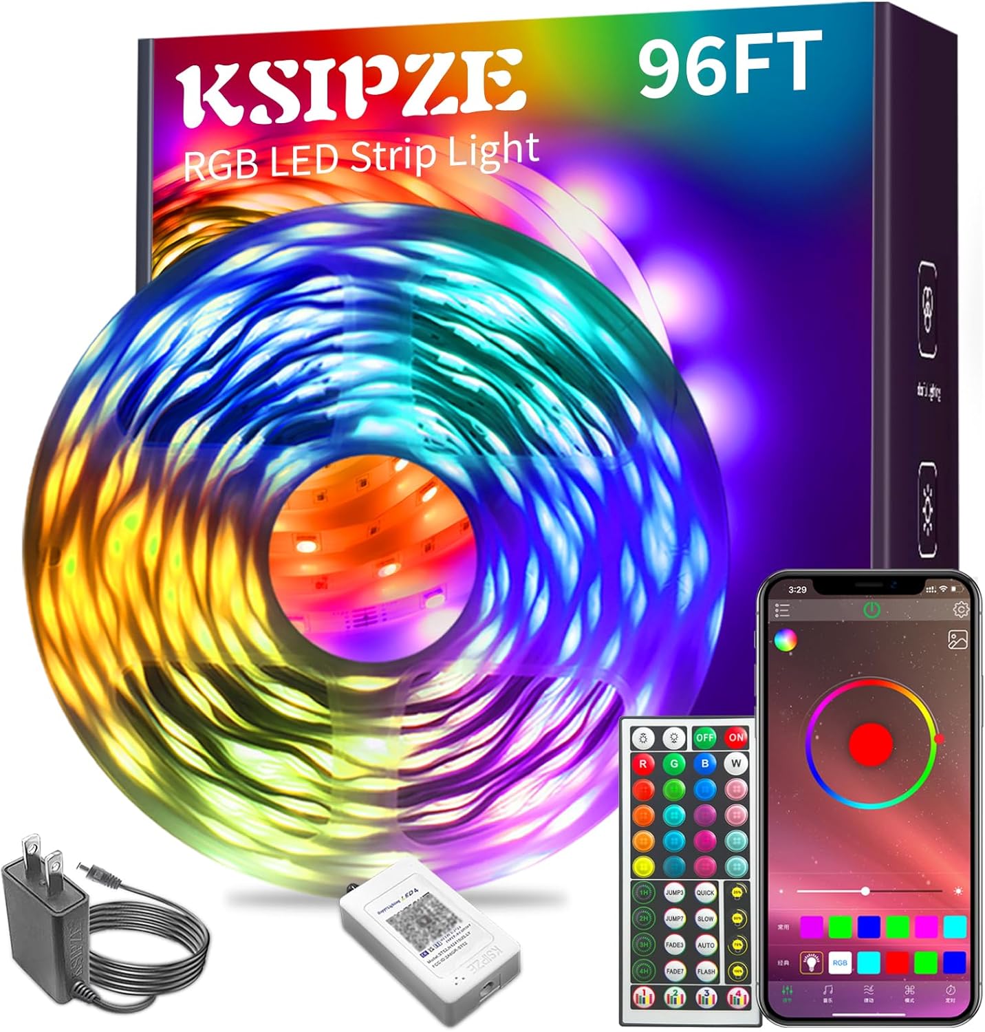 100 ft RGB LED Strip with App Control
