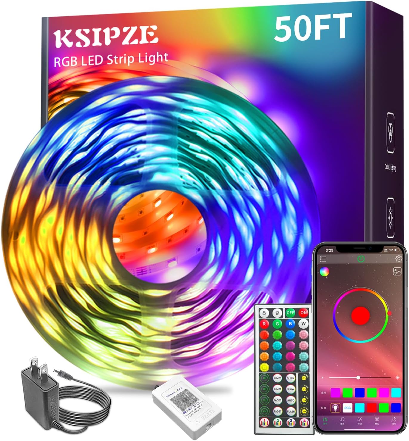 100 ft RGB LED Strip with App Control