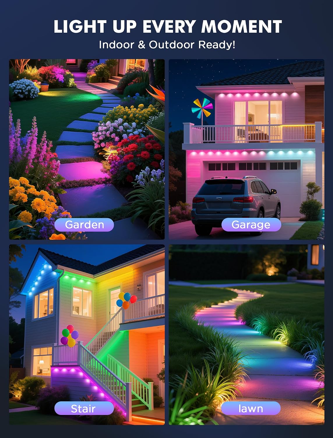 150 ft RGB Permanent Outdoor LED