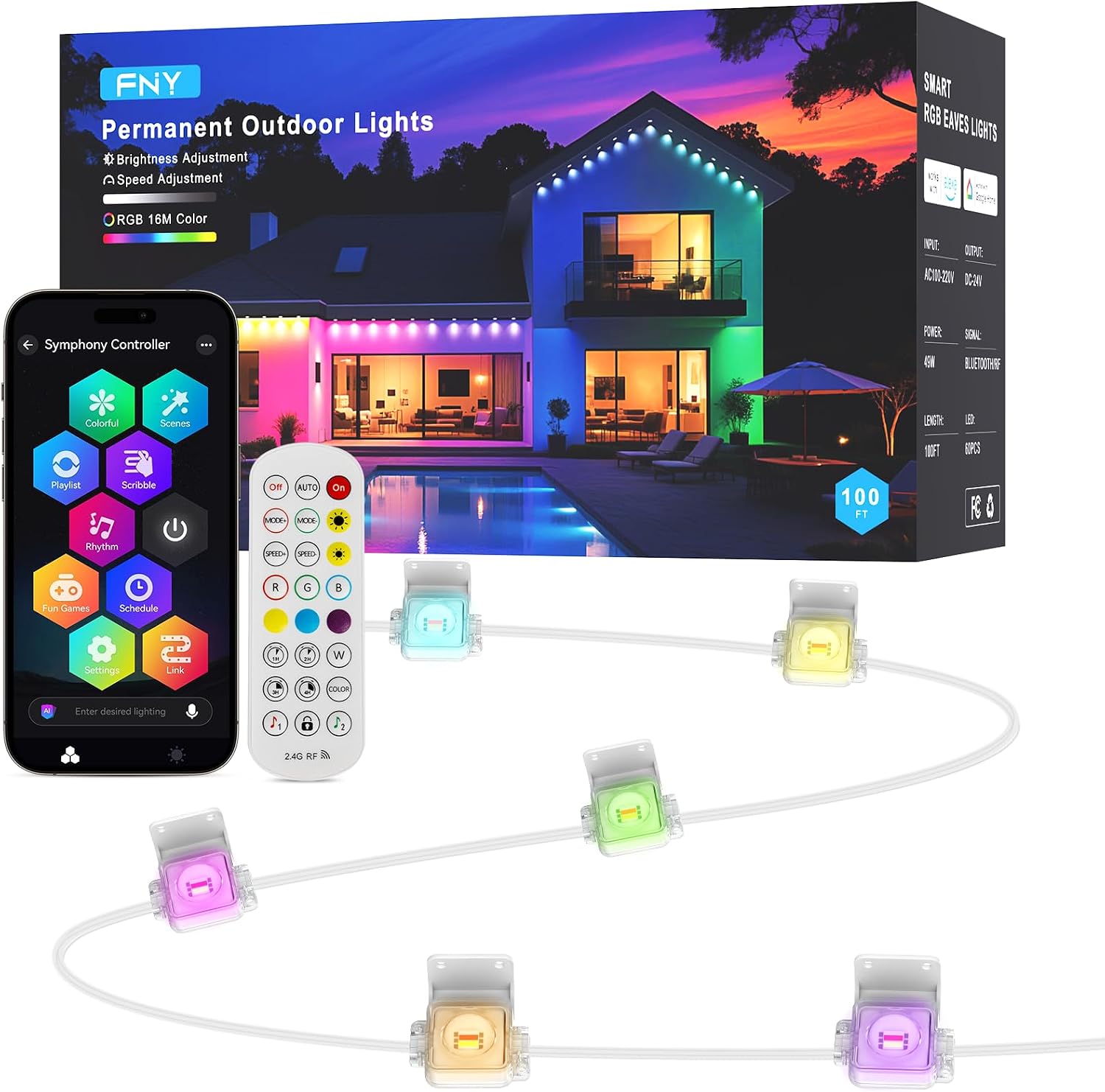 150 ft RGB Permanent Outdoor LED