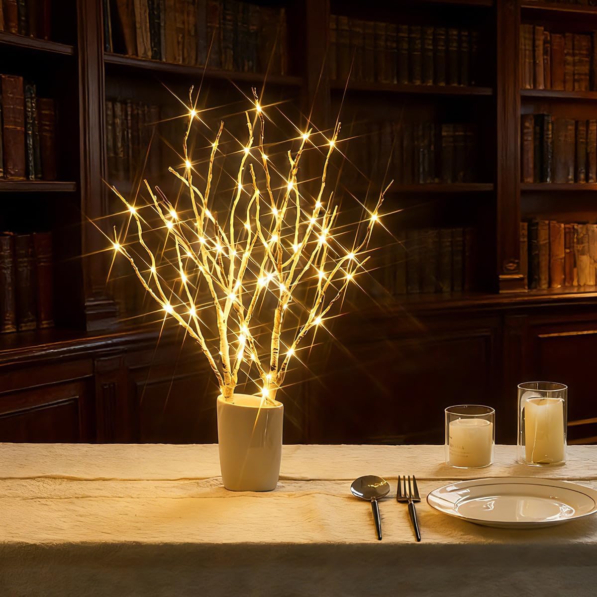 18-inch LED Birch Branches with Timer