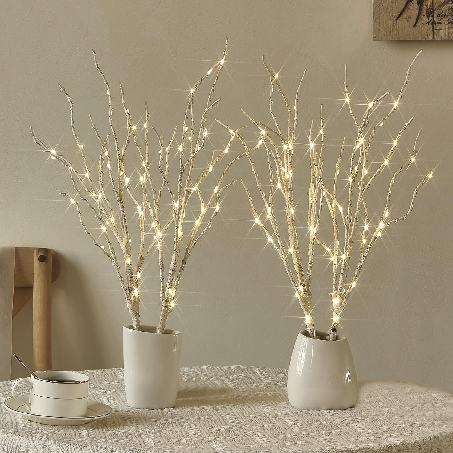 18-inch LED Birch Branches with Timer