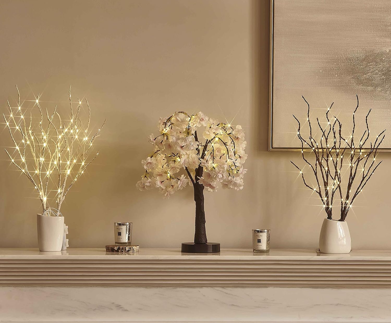 18-inch LED Birch Branches with Timer