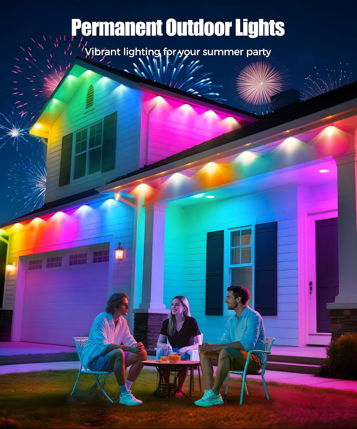 200 Ft Permanent Outdoor Lights