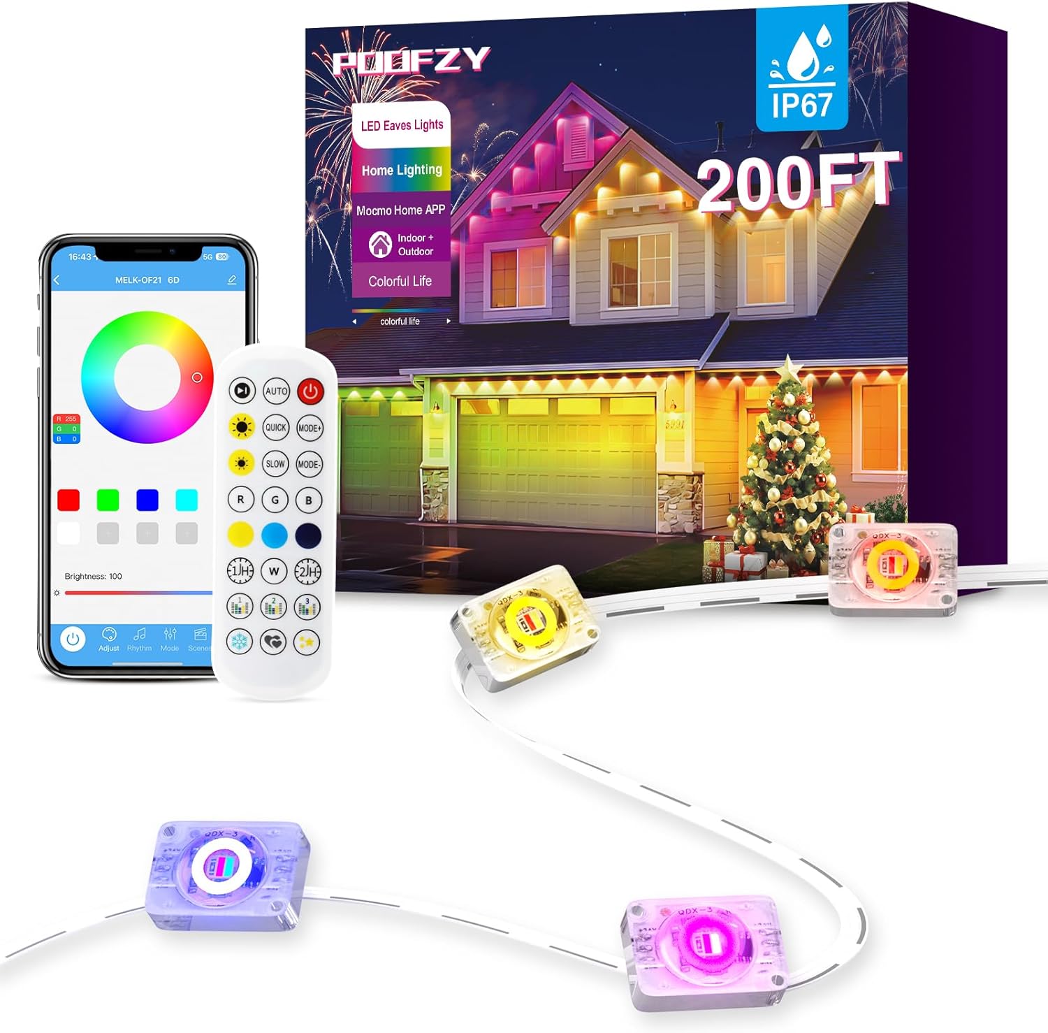 200 Ft Permanent Outdoor Lights