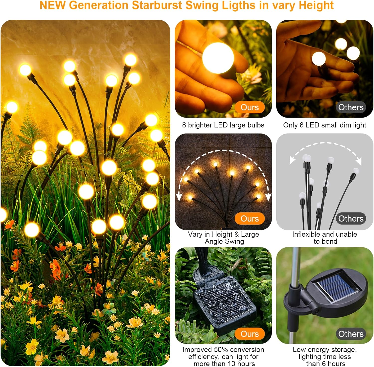4-Pack Solar Firefly Lights