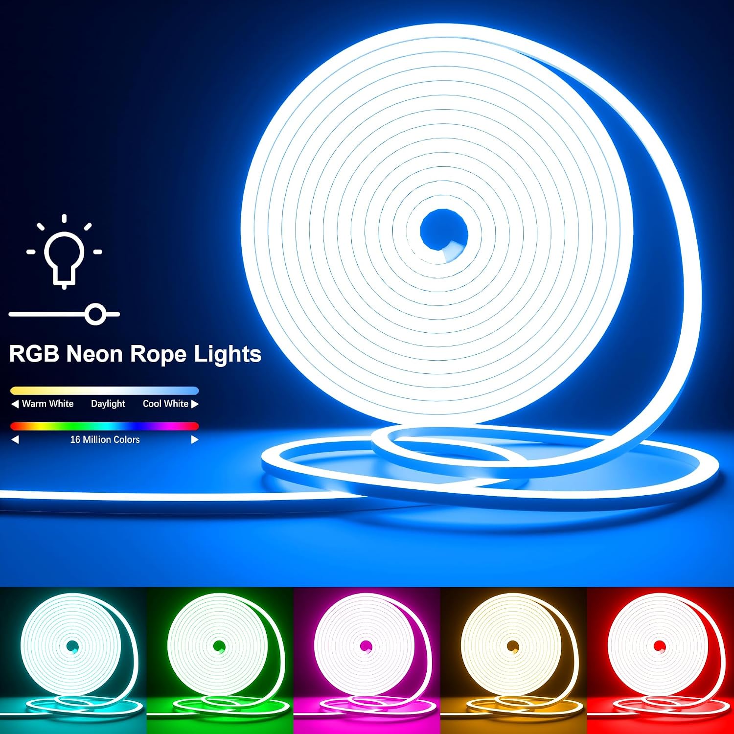 40 ft RGB Neon Rope Light - Two s