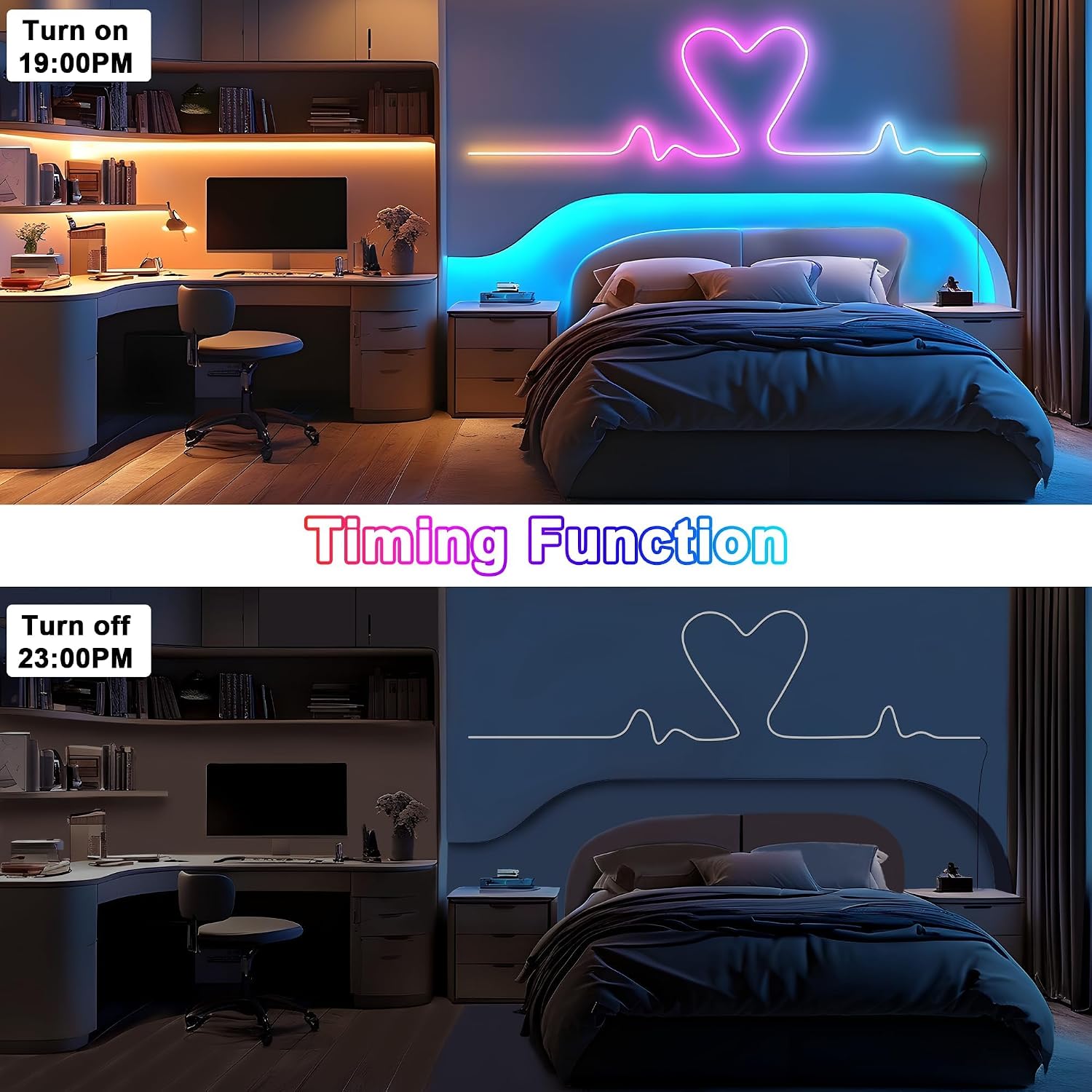 40 ft RGB Neon Rope Light - Two s