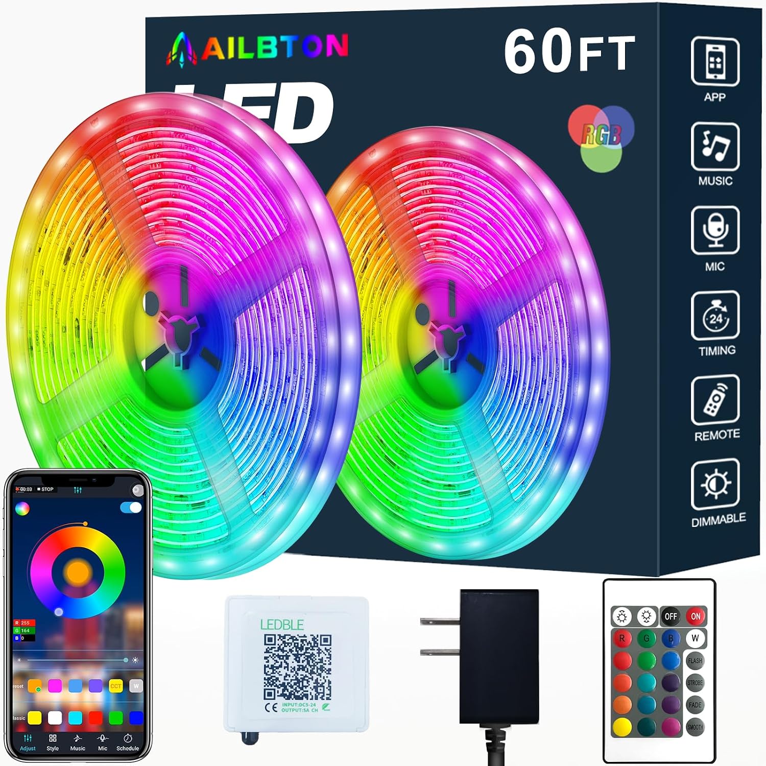 400 ft RGB Outdoor String Lights