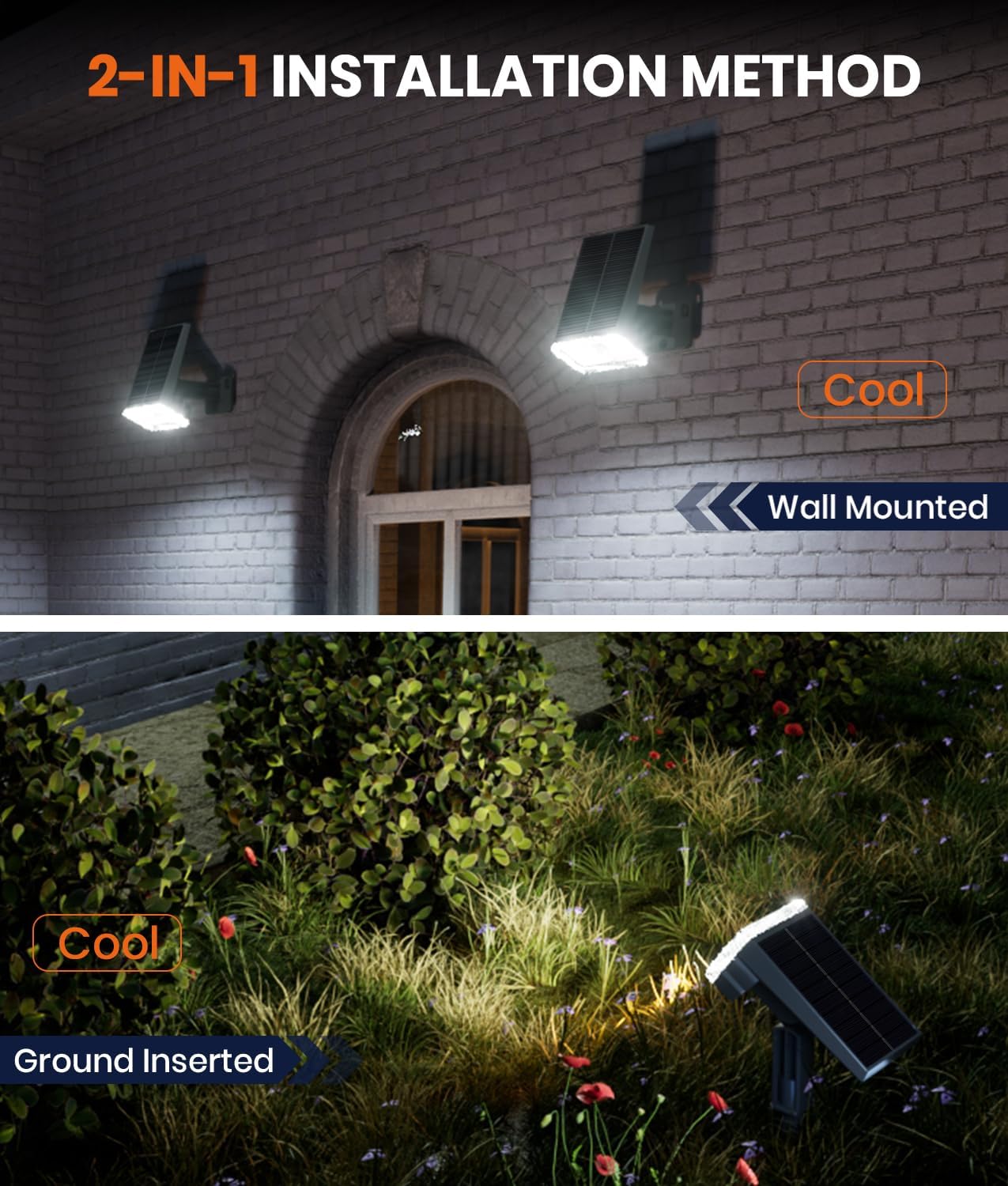 Adjustable Solar Outdoor Spotlights