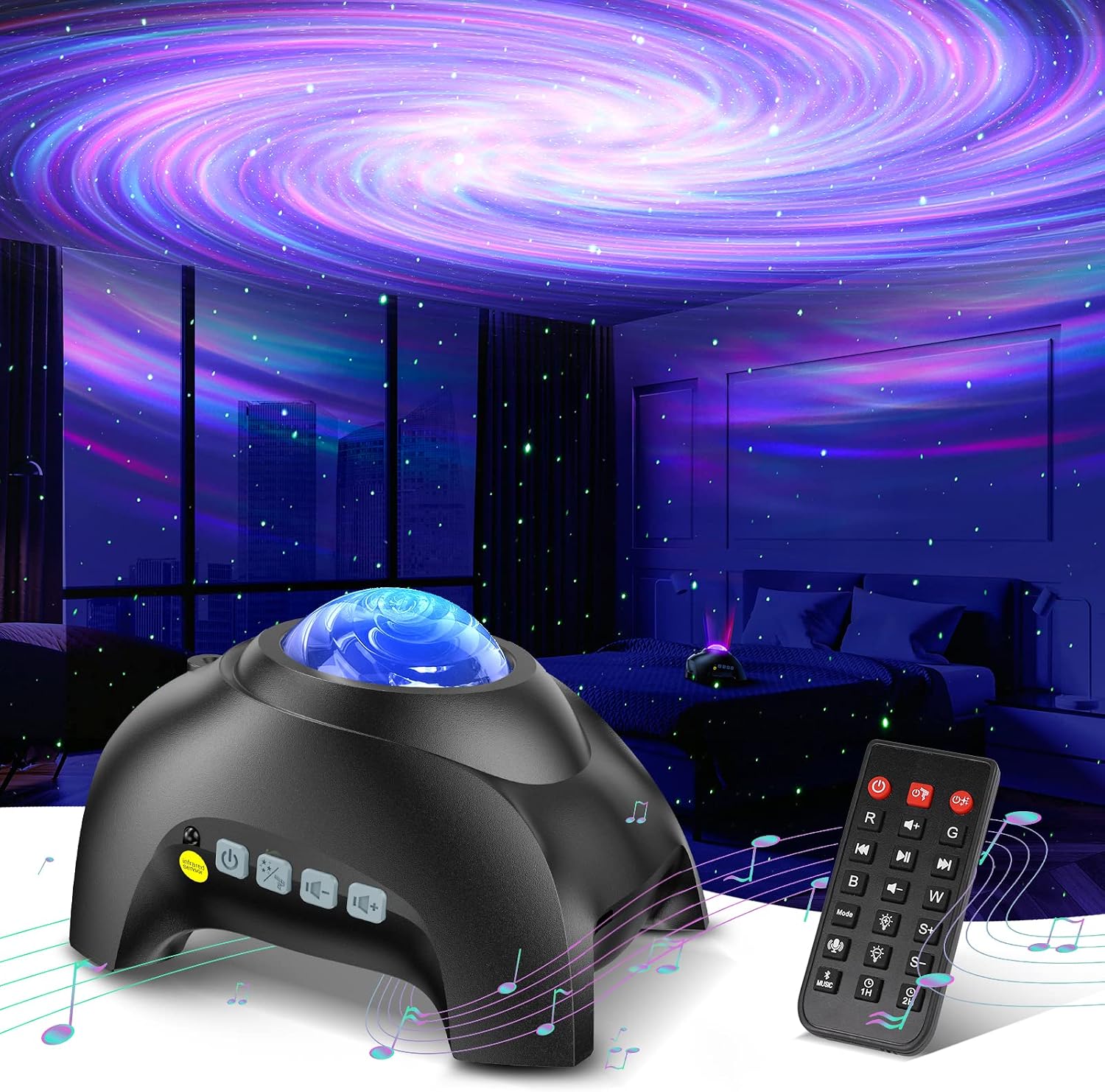 Aurora Star Projector with Bluetooth Speaker