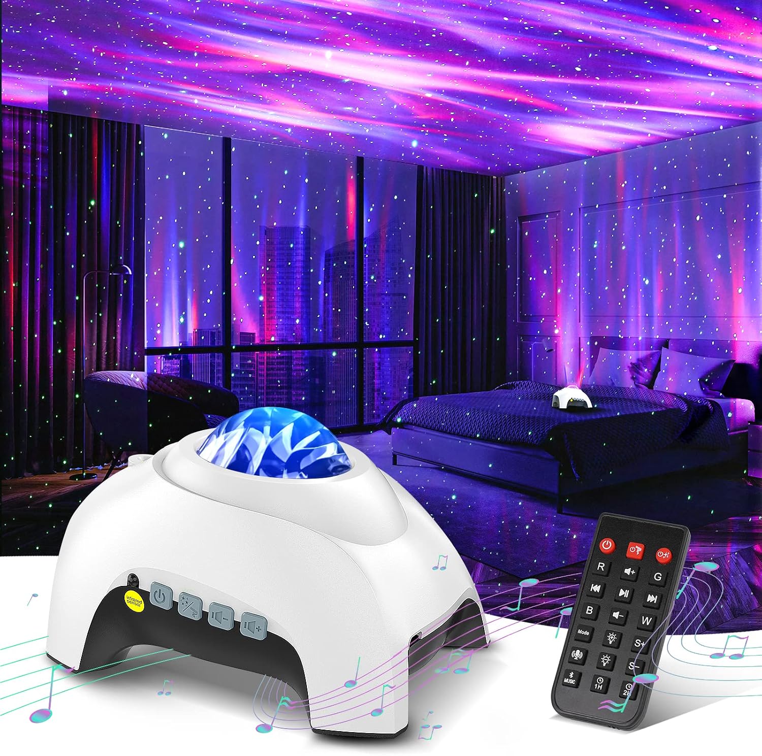 Aurora Star Projector with Bluetooth Speaker