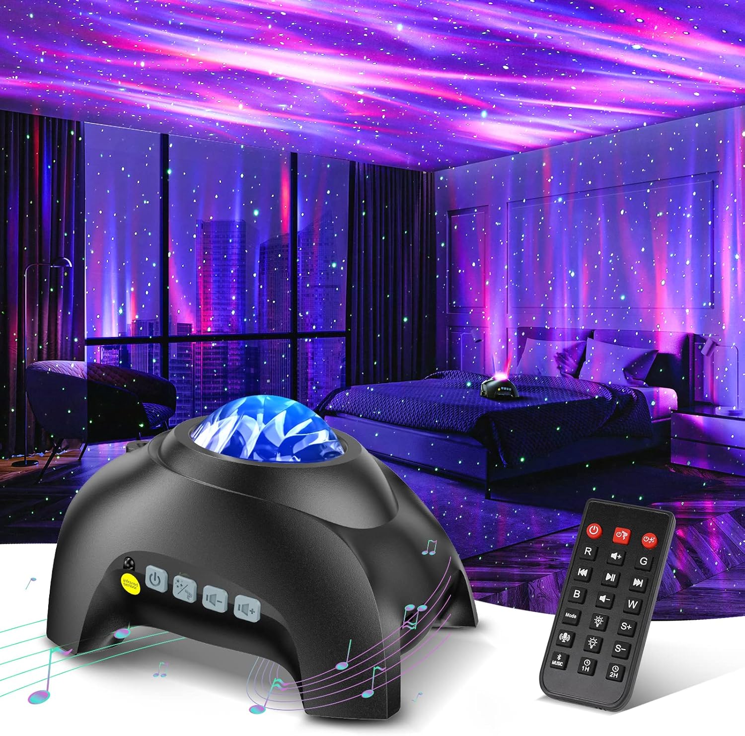 Aurora Star Projector with Bluetooth Speaker