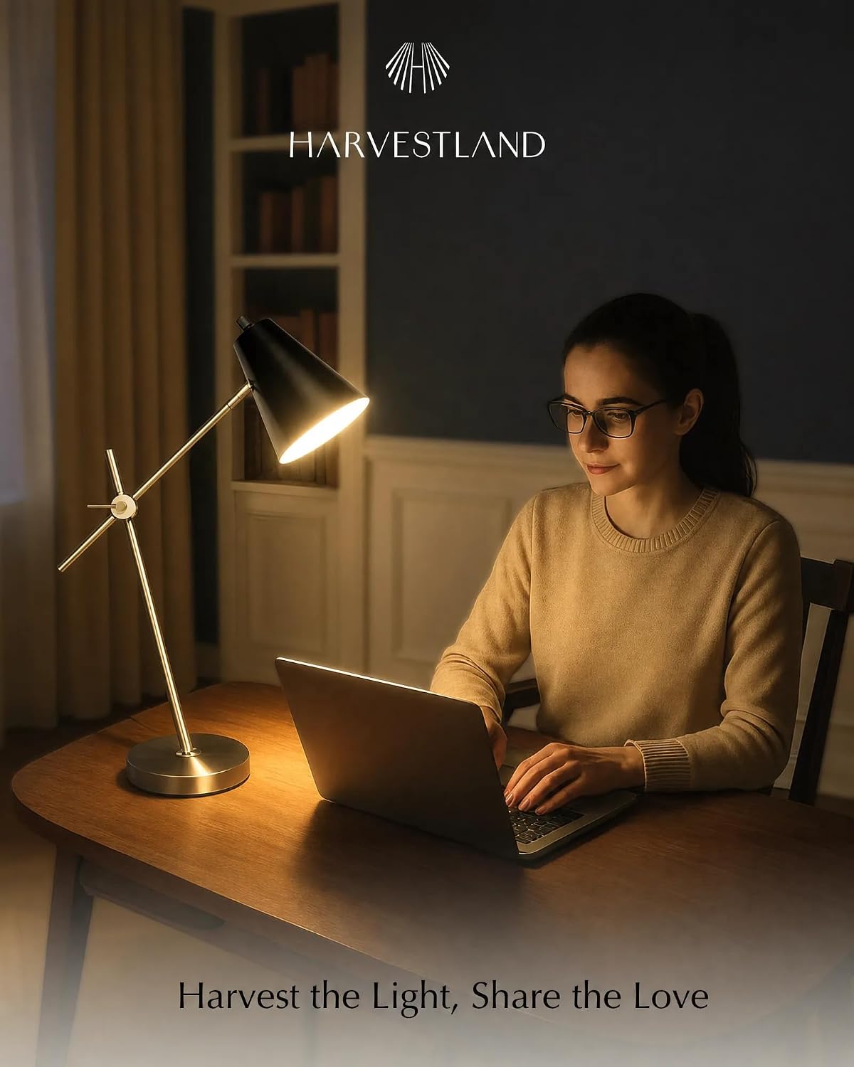 Black Cone Brass Table Lamp