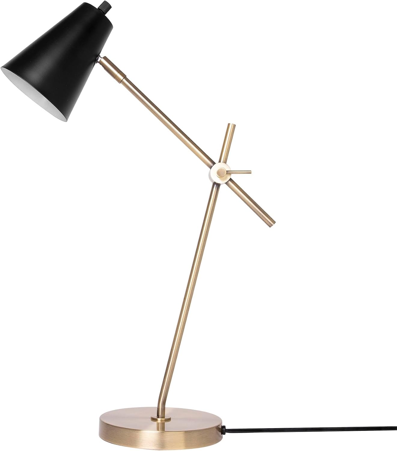 Black Cone Brass Table Lamp