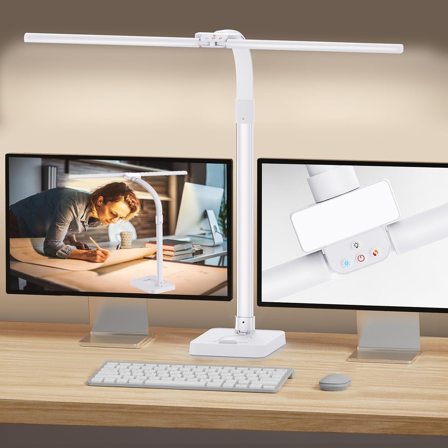Black Dual Monitor LED Light Bar