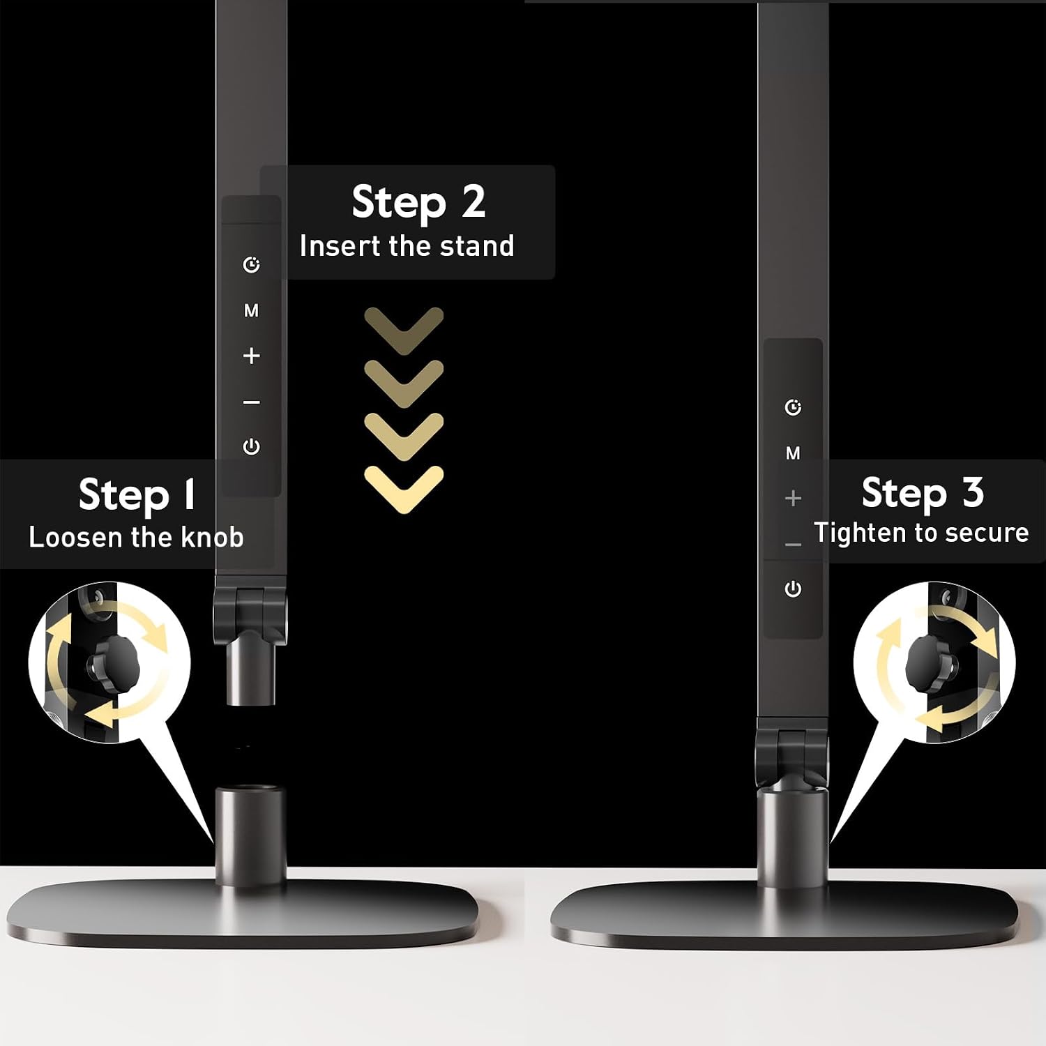 Black Flexible Arm LED Desk Lamp