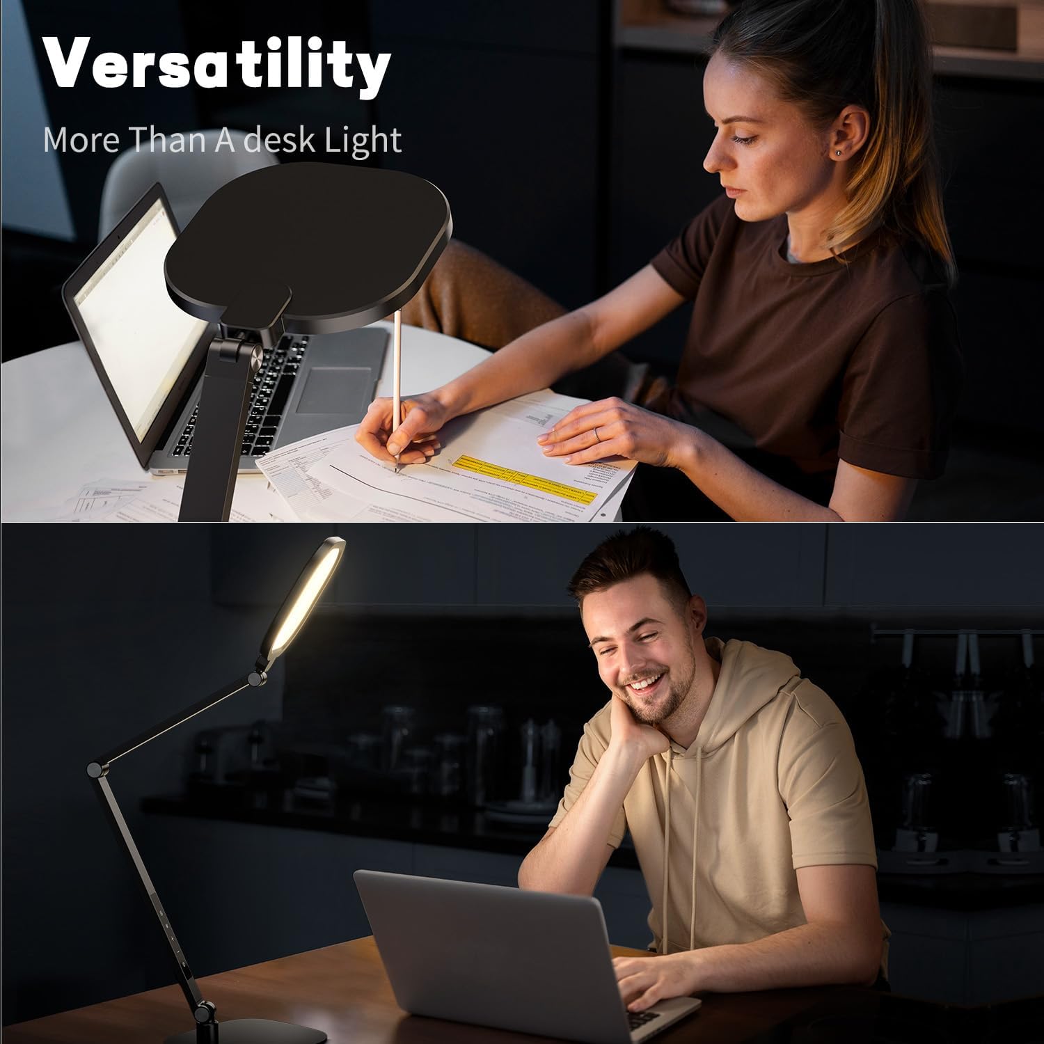 Black Flexible Arm LED Desk Lamp