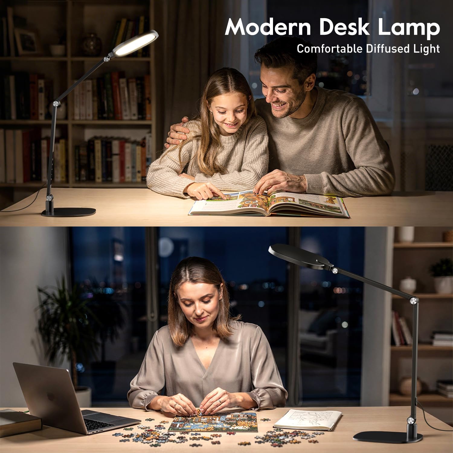 Black Flexible Arm LED Desk Lamp