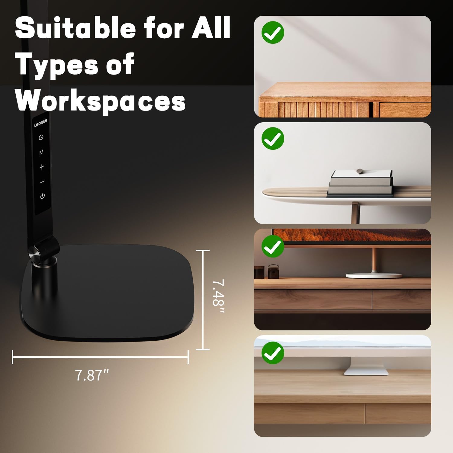 Black Flexible Arm LED Desk Lamp