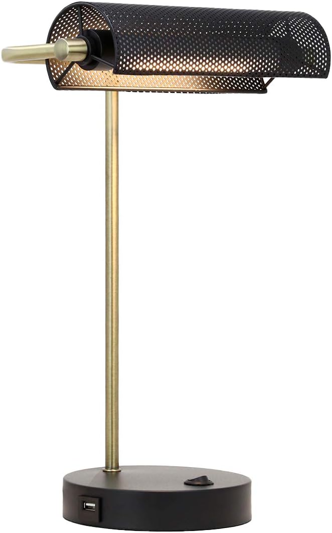 Black Gold Adjustable Desk Lamp
