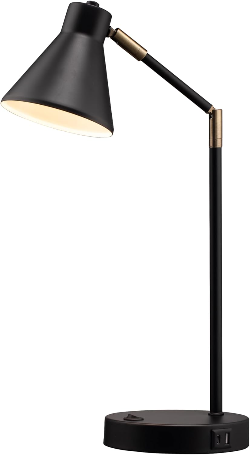 Black Gold Adjustable Desk Lamp