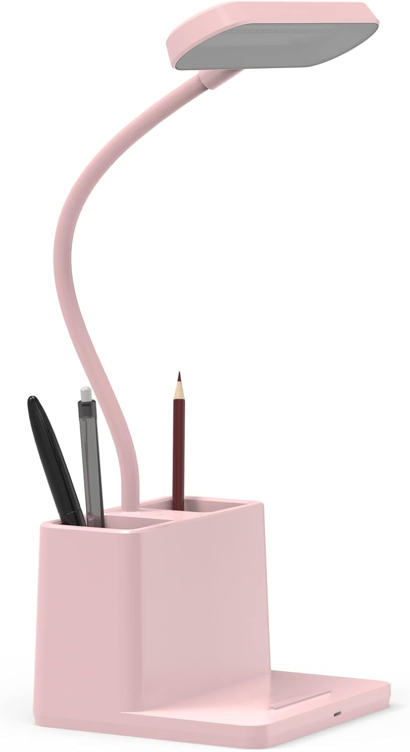 Black LED Desk Lamp Pen Holder