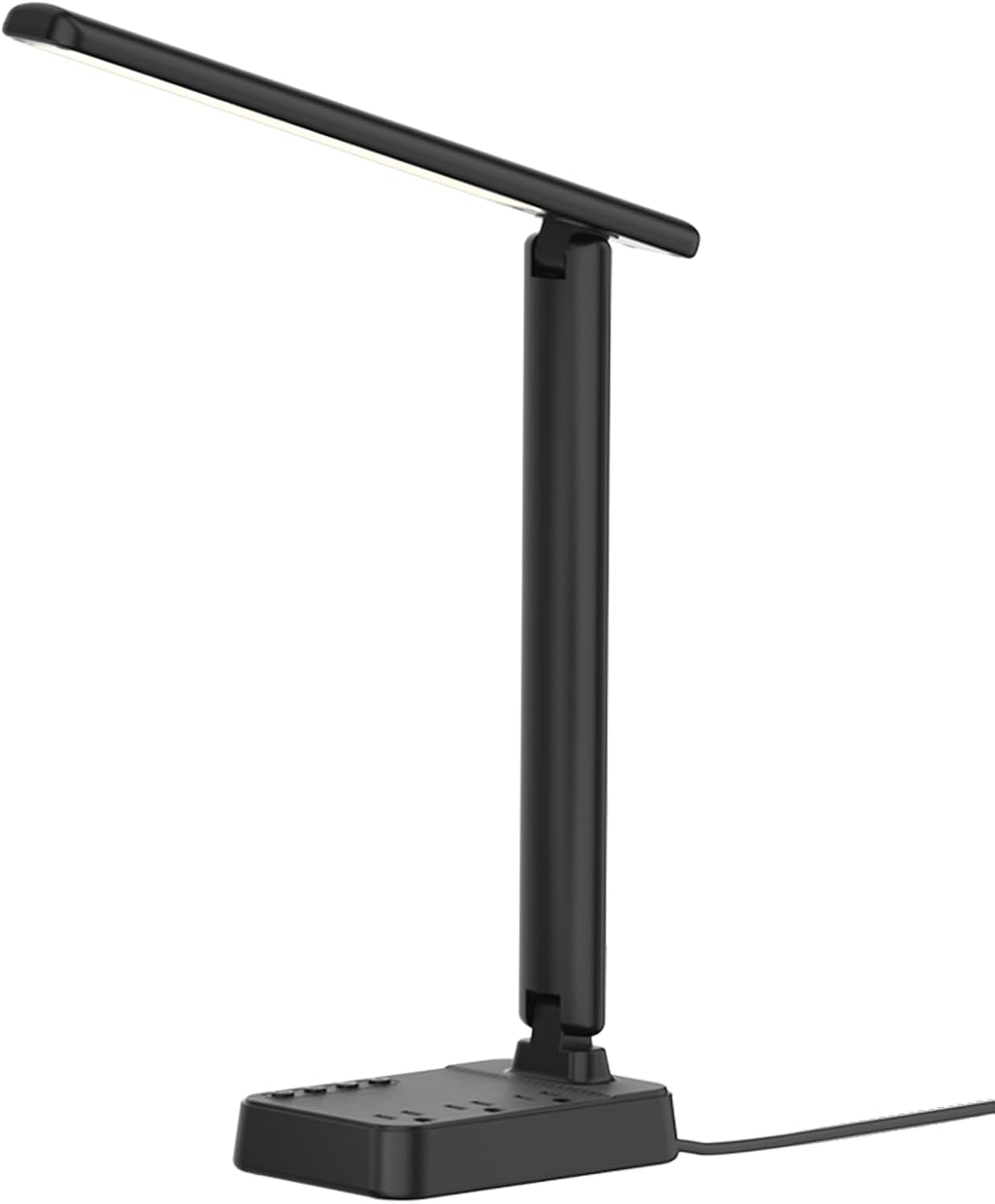 Black LED Desk Lamp Power Strip