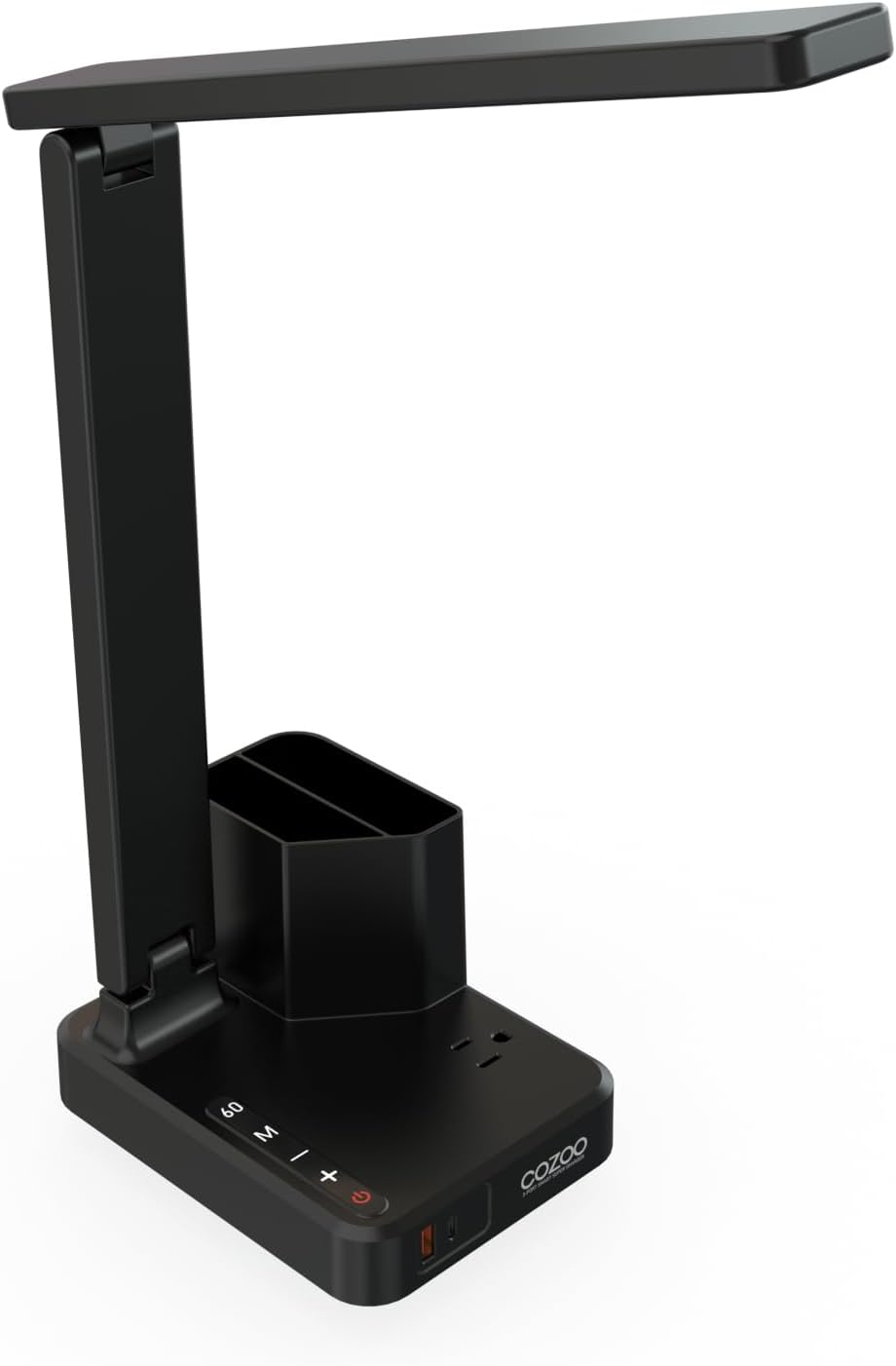 Black LED Desk Lamp USB