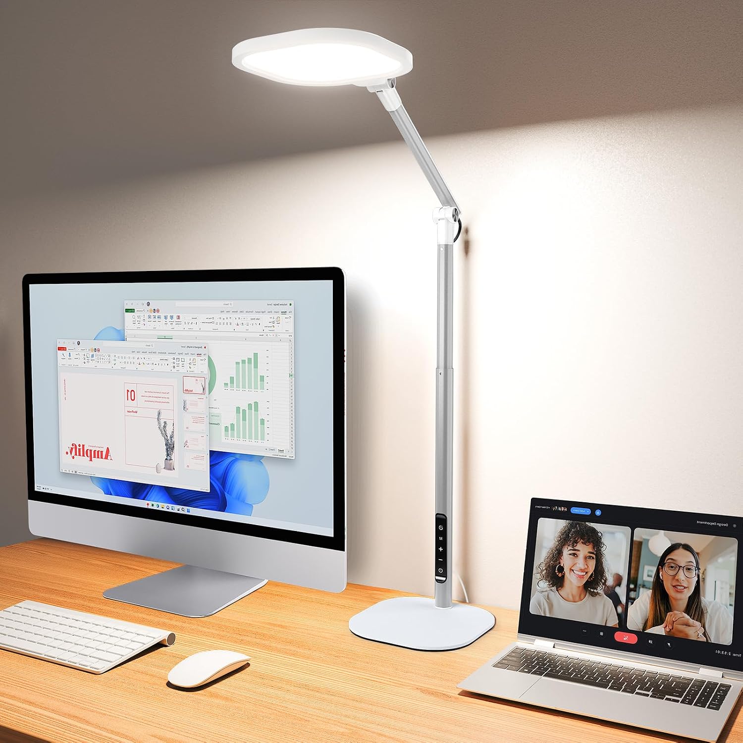 Black LED Desk Lamp with Adjustable Arm