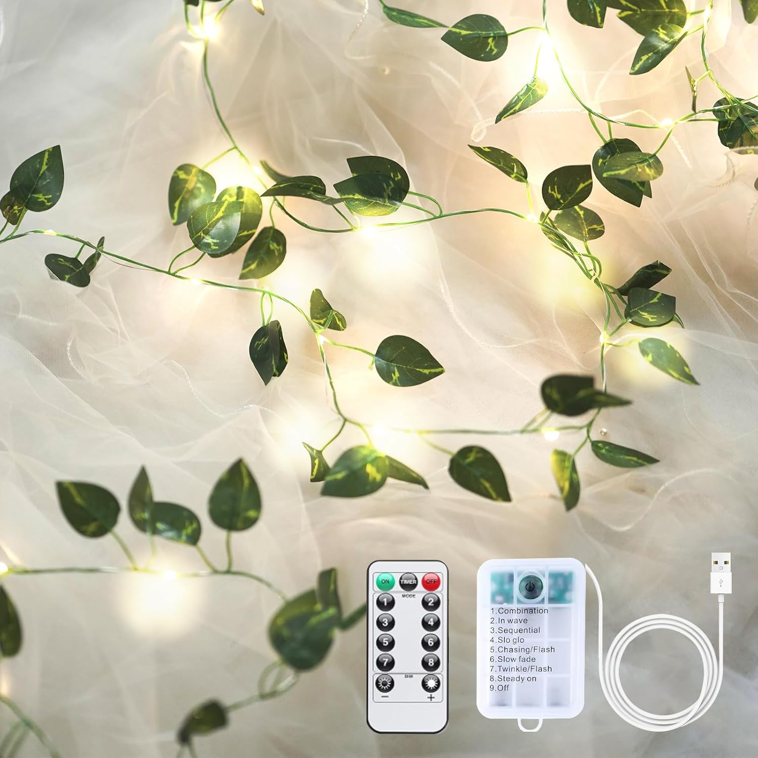 Ivy Garland Fairy Lights - 33 ft