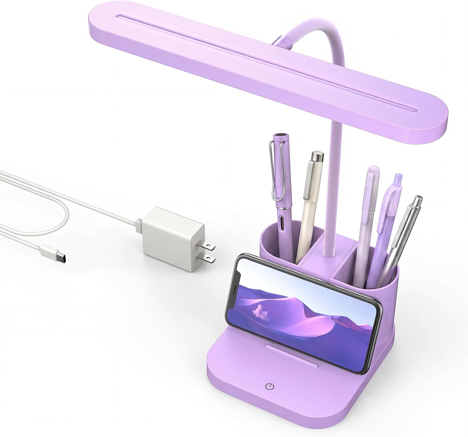 Pink LED Desk Lamp Organiser