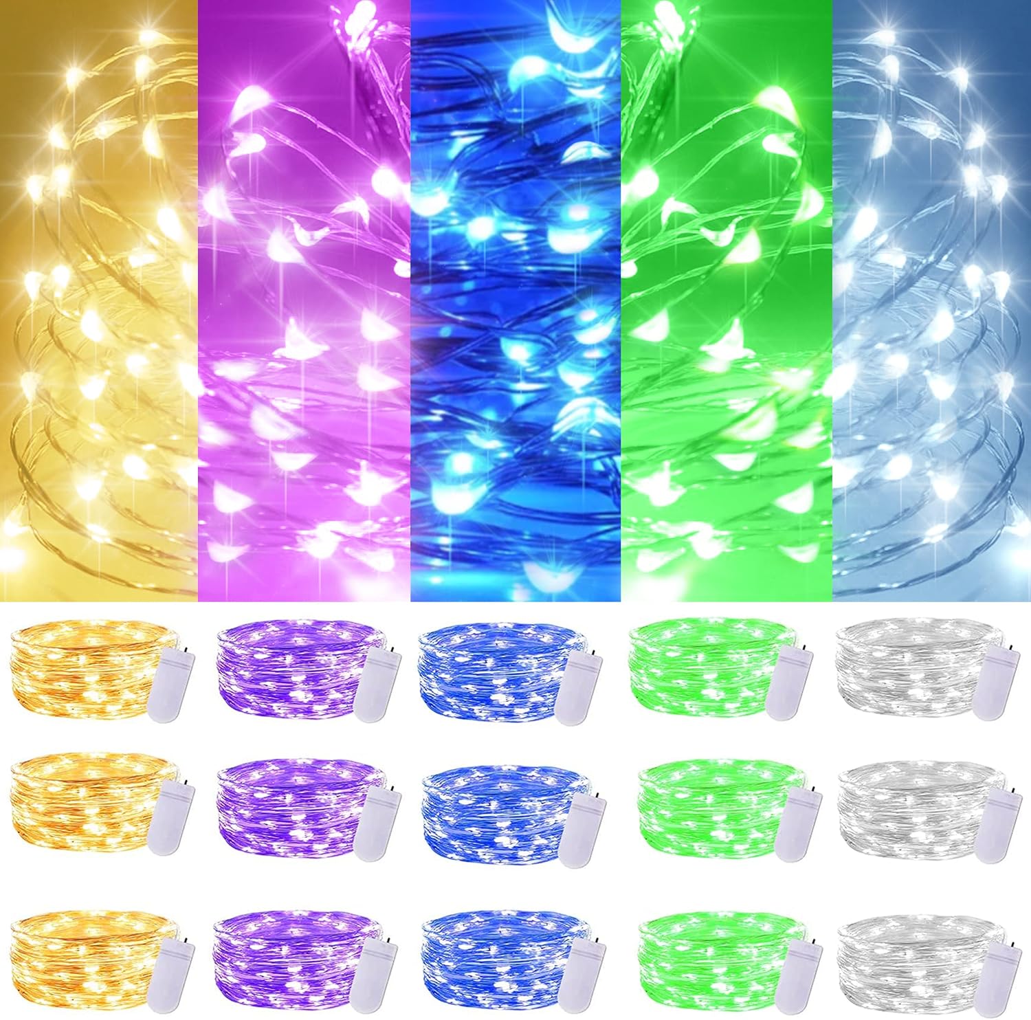 Purple Fairy Lights 15-pack