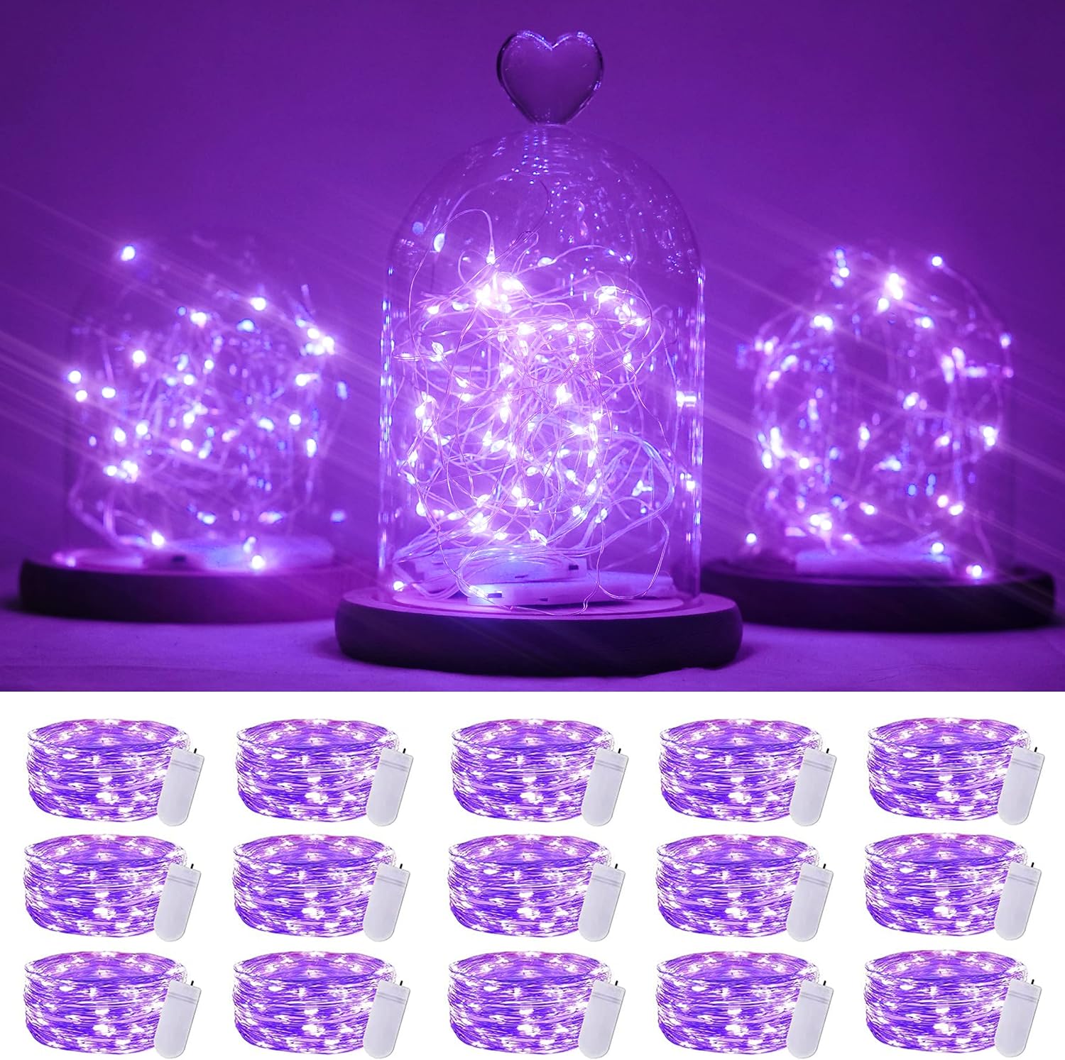 Purple Fairy Lights 15-pack
