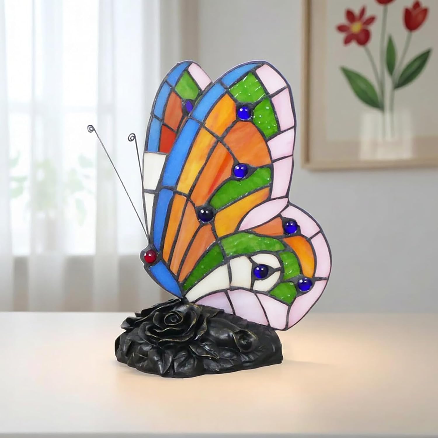 Stained Glass Butterfly Lamp