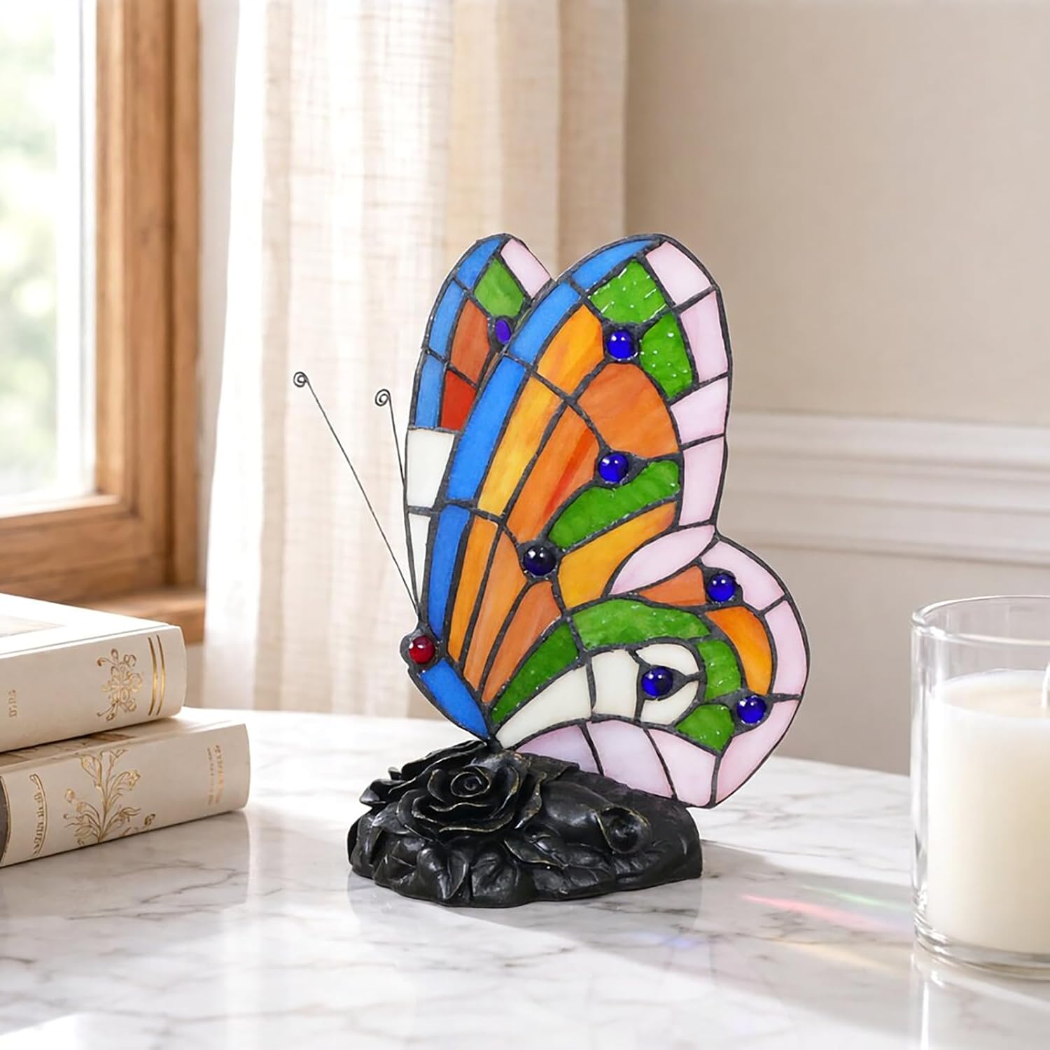 Stained Glass Butterfly Lamp