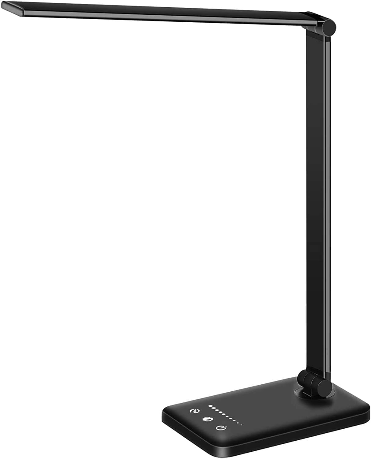 White Foldable LED Desk Lamp with USB Port