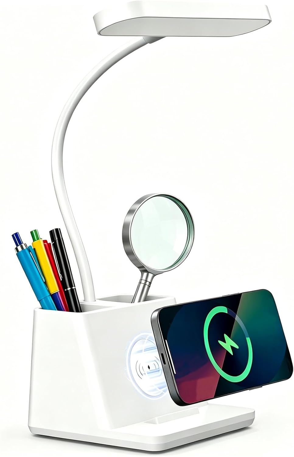 White LED Desk Lamp with Pen