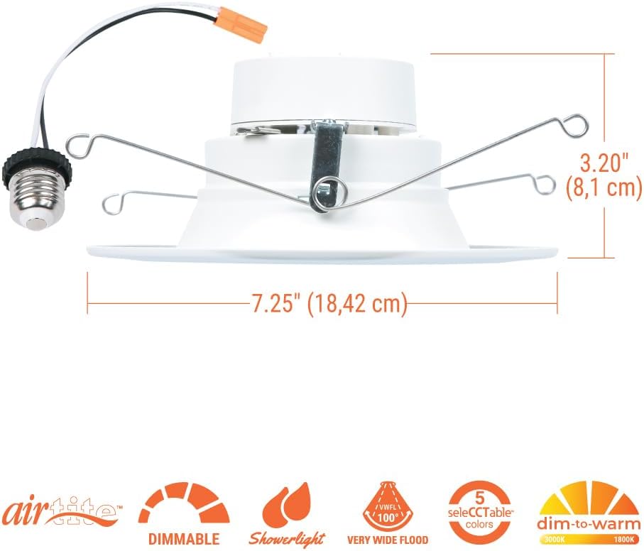 White Round LED Recessed Light